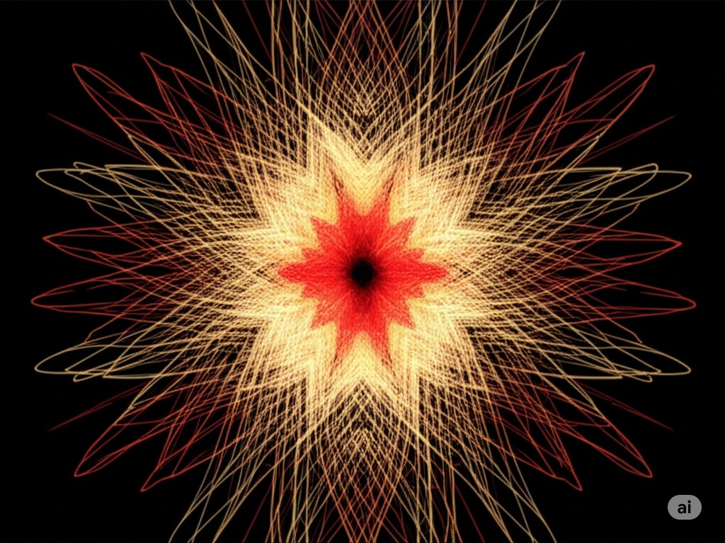 A star-like shape with an eye depicted in the middle