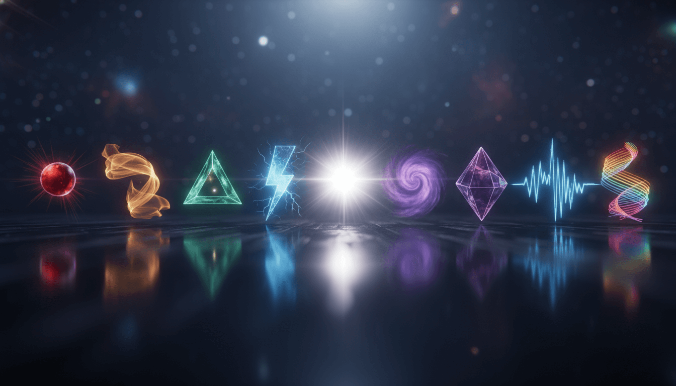 Energetic profiles 1-9, depicted with distinct visual characteristics.