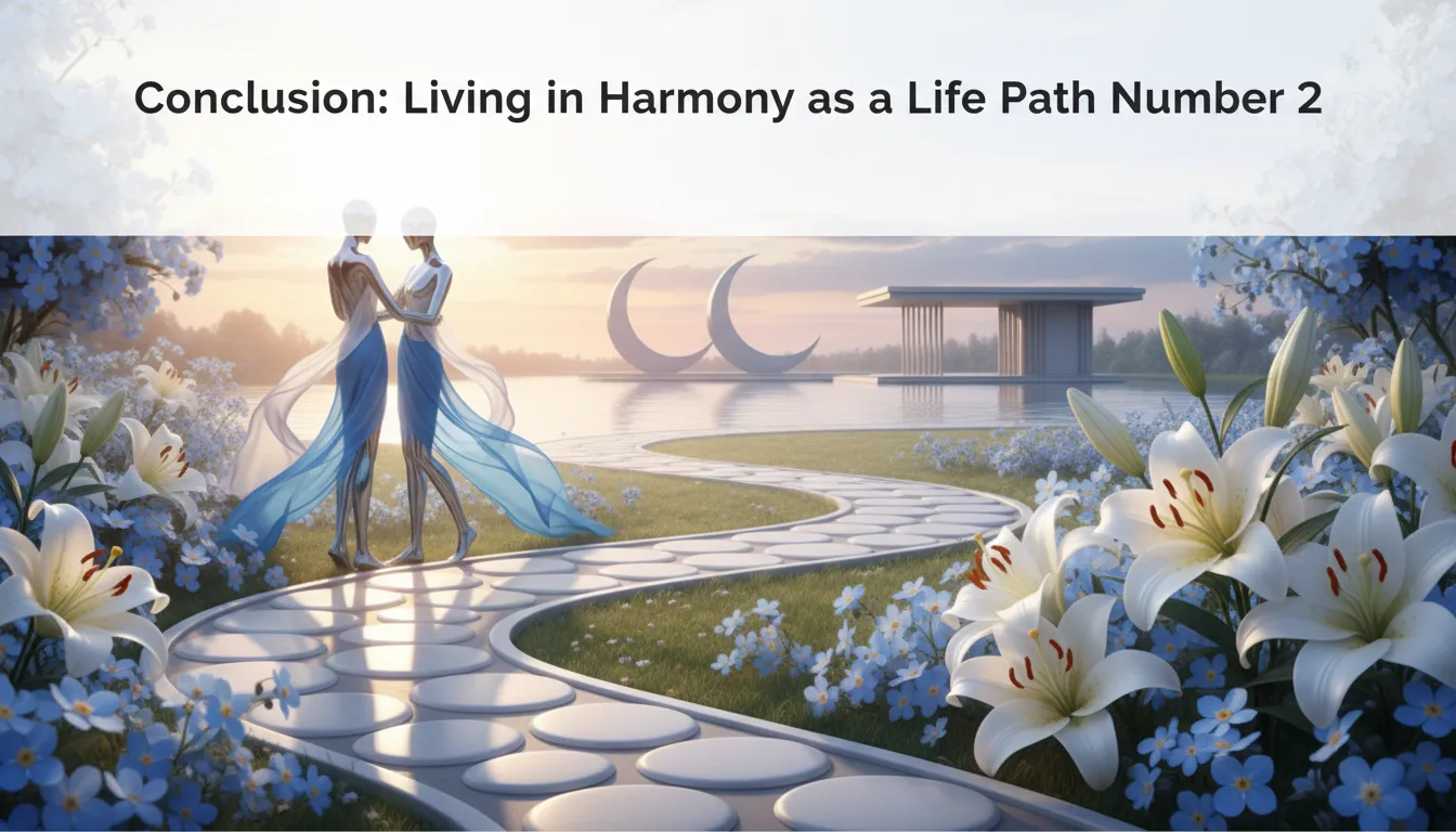 Harmonious balance, symbolizing Life Path Number 2 and a peaceful conclusion.