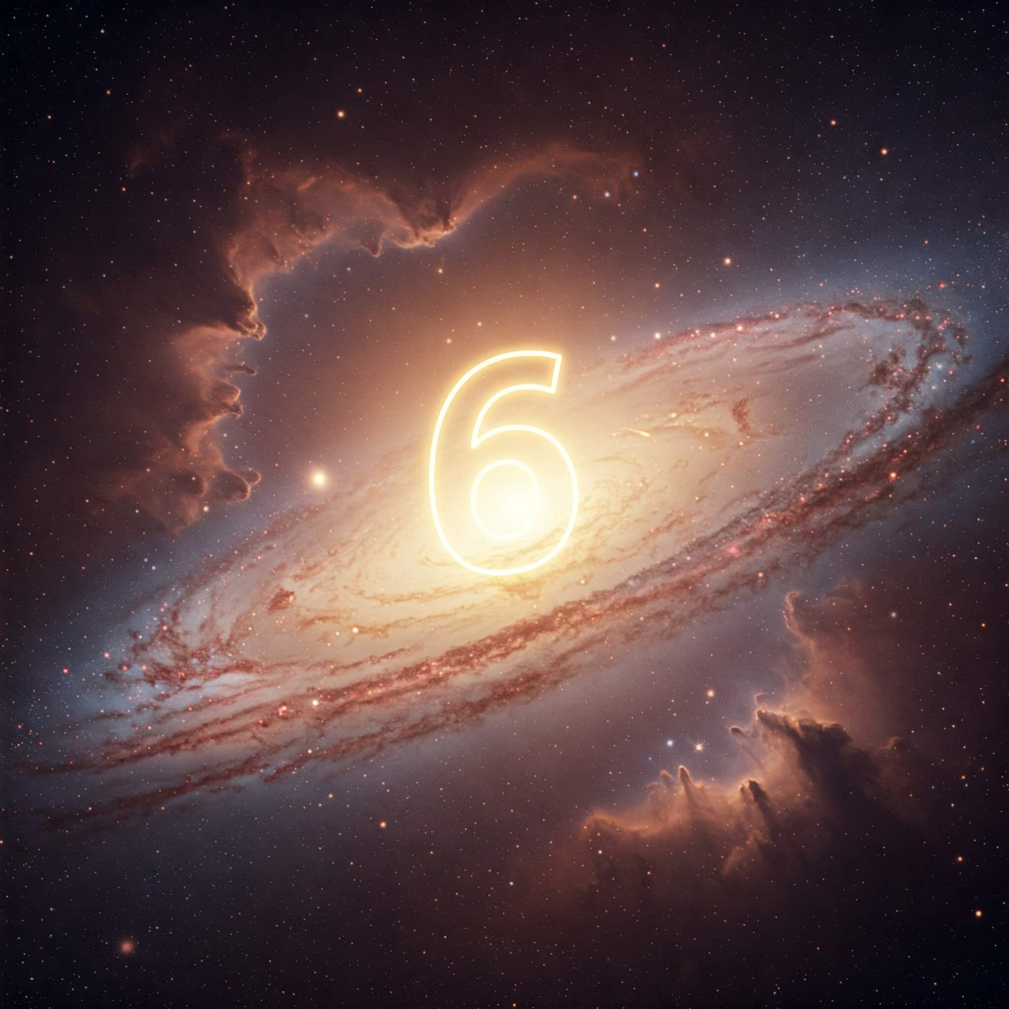 A bright 6 illuminating the galaxy