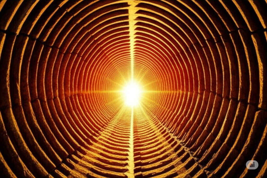 A cosmic bright, sun-like radiance