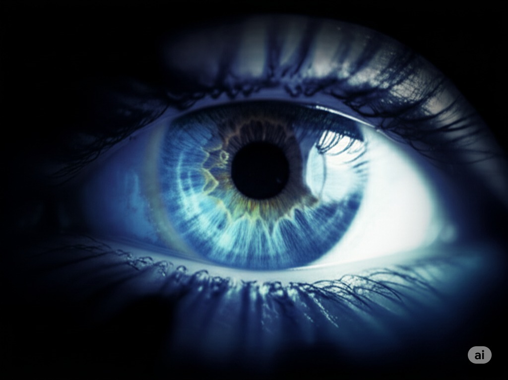 A close-up of an eney in a dark rooom