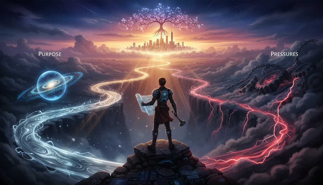 Architectural journey: purpose, potential, and navigating building pressures.