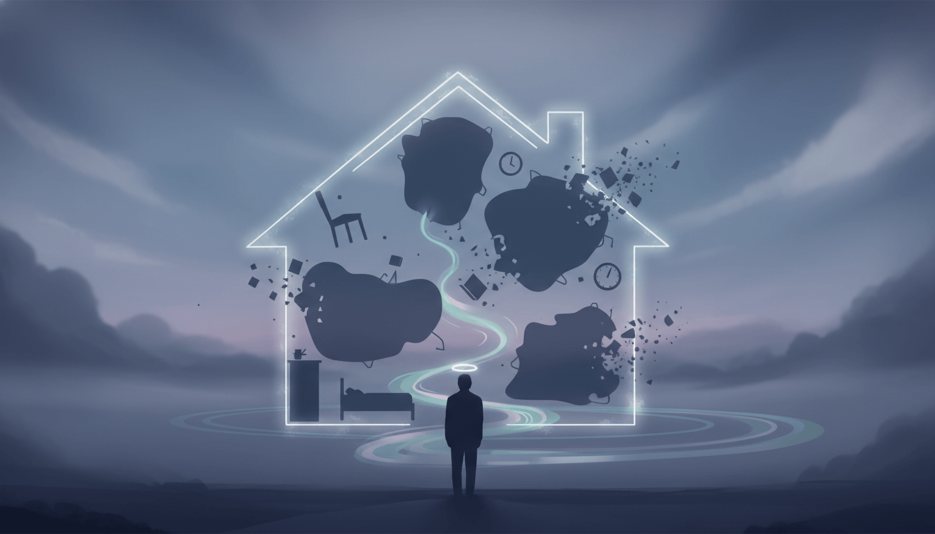 Voids and hidden gaps within a house subtly affecting daily living.