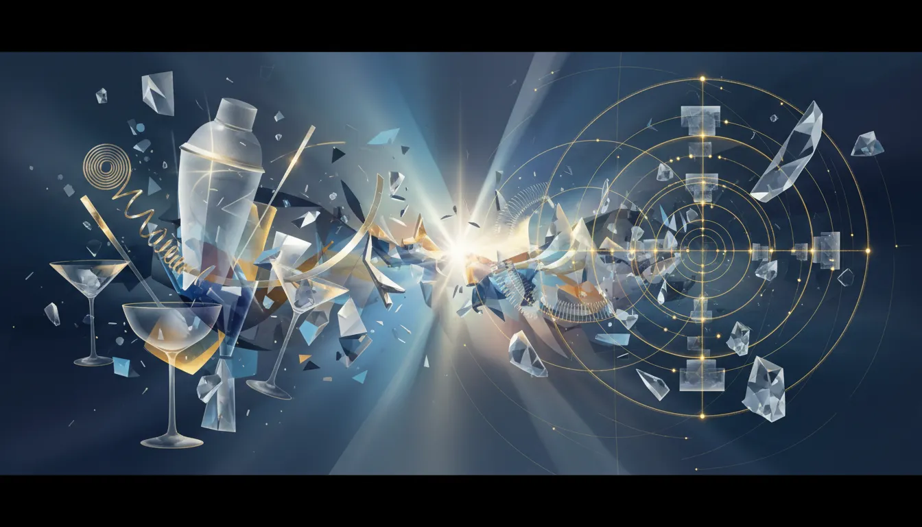 Artful barware display featuring numerology's aesthetic influence.