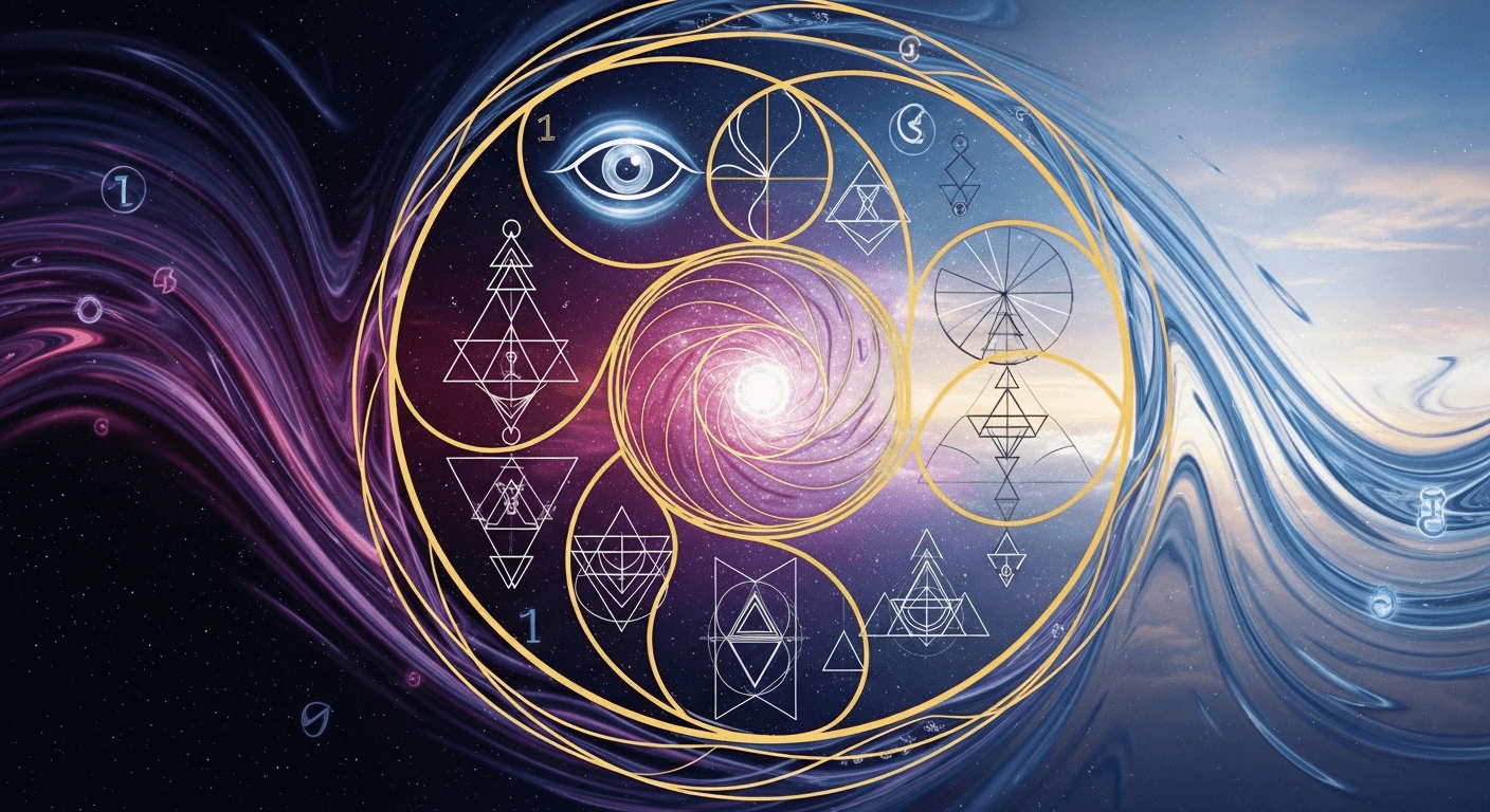 A celestial circle fusing with space and the sky